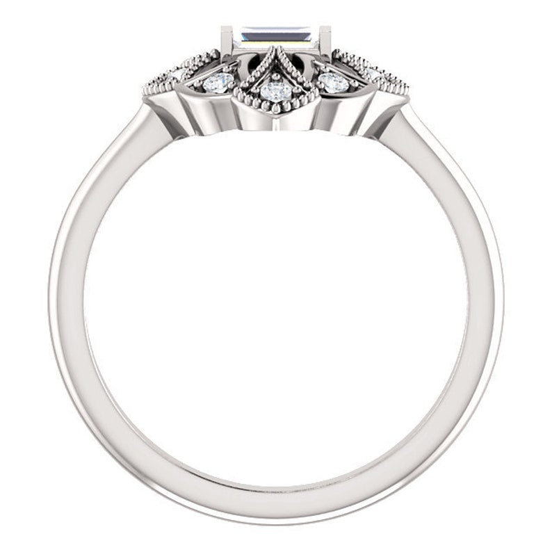 Vintage Engagement Ring, Diamond Ring, Unique Engagement Ring