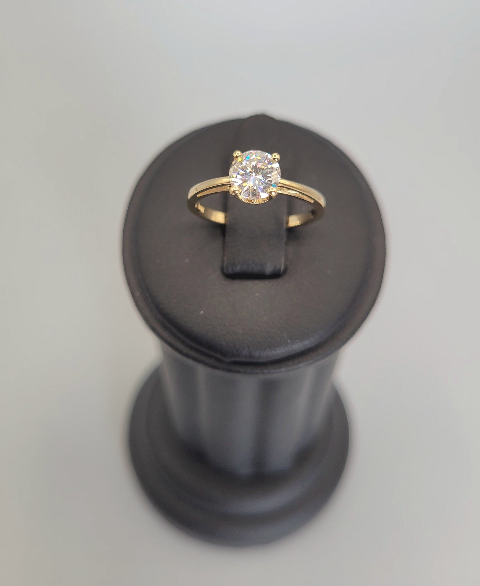 14k Gold Moissanite Solitaire Engagement Ring