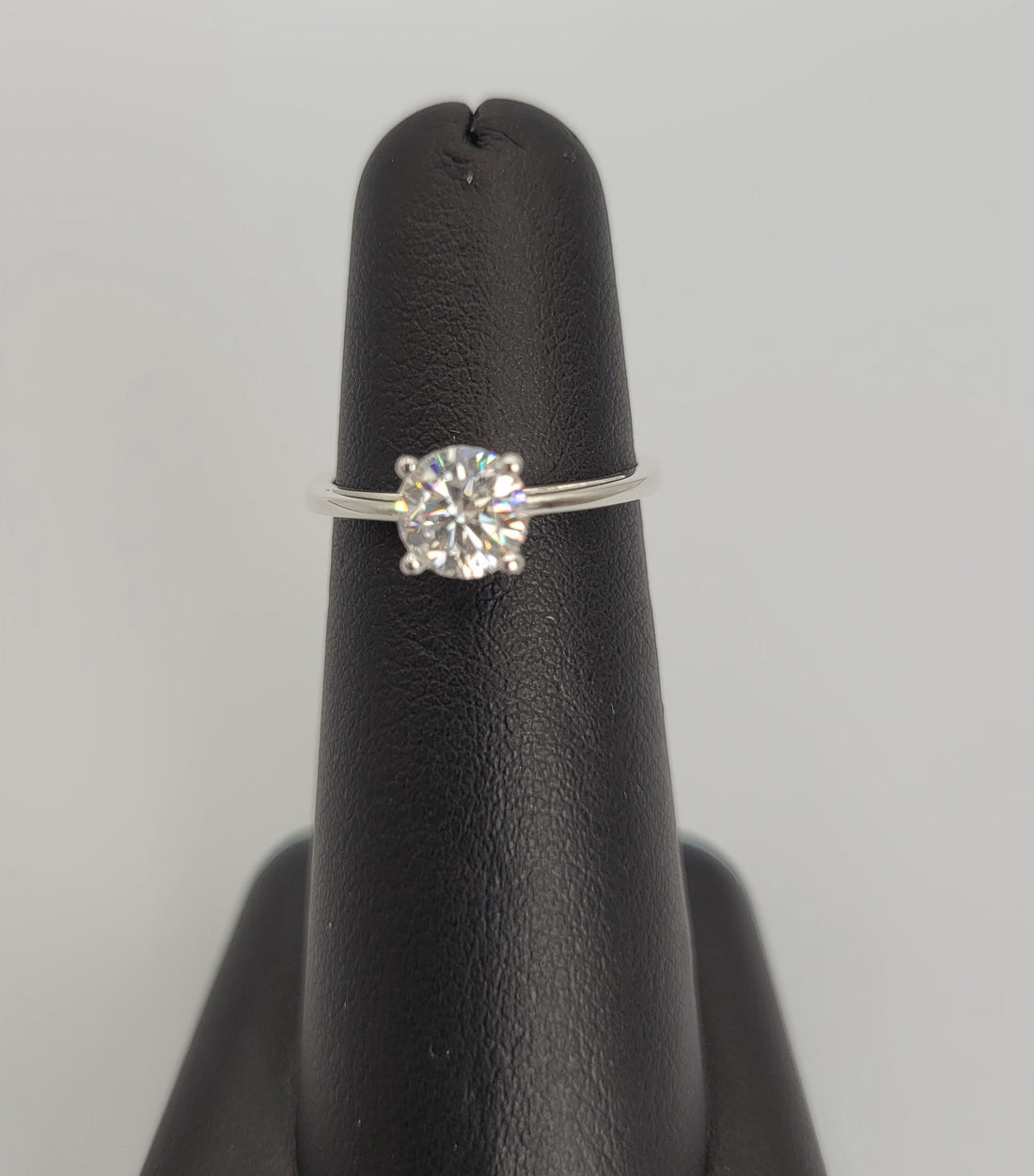 Nickel Free Sterling Silver Moissanite Engagement Ring