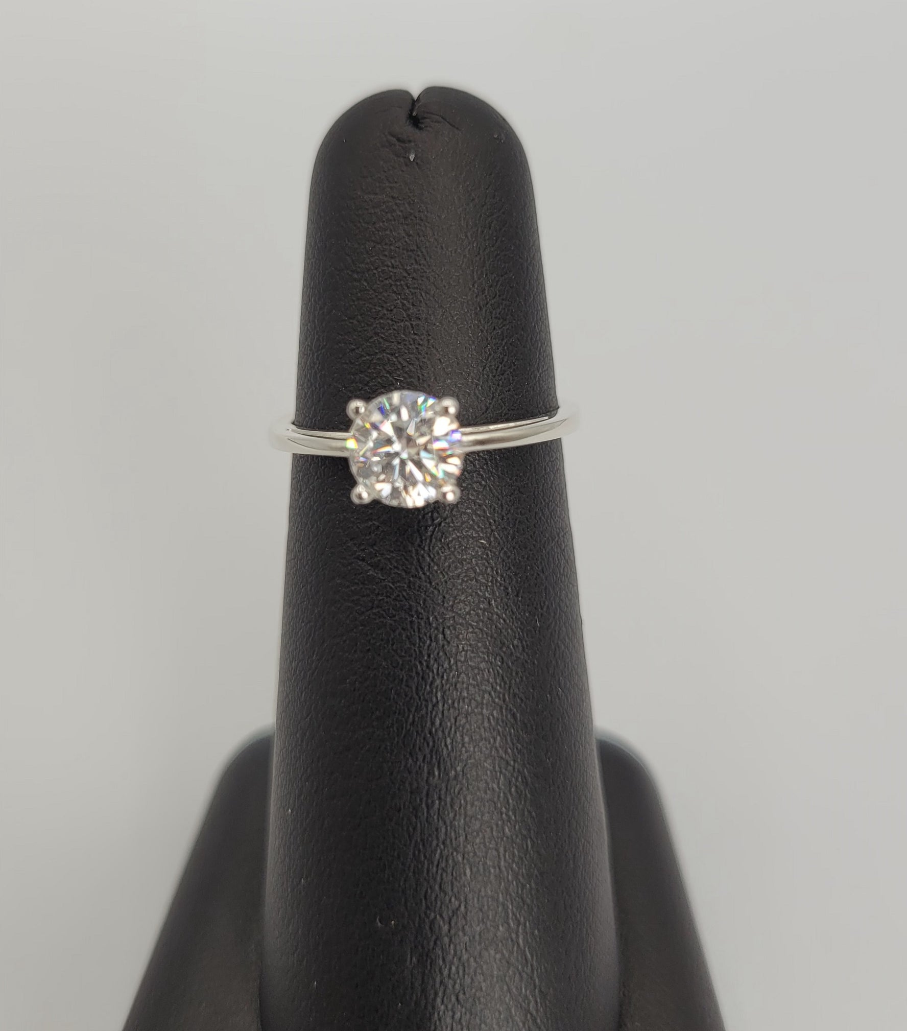 Nickel Free Sterling Silver Moissanite Engagement Ring
