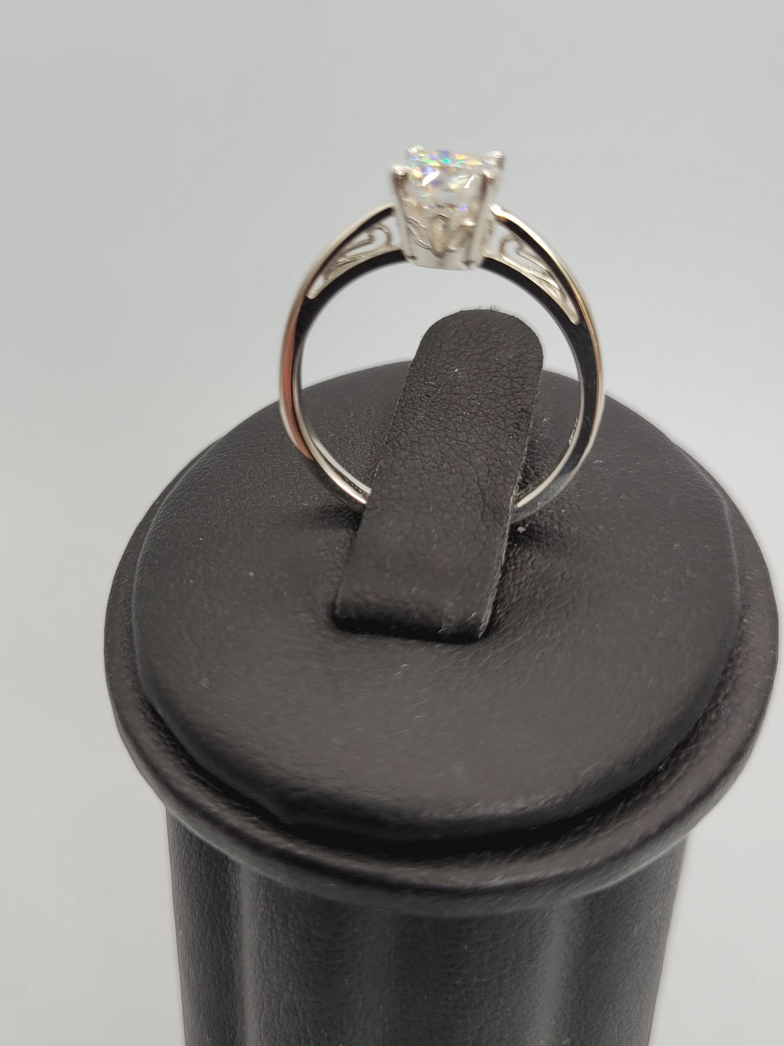 Nickel Free Sterling Silver Moissanite Engagement Ring