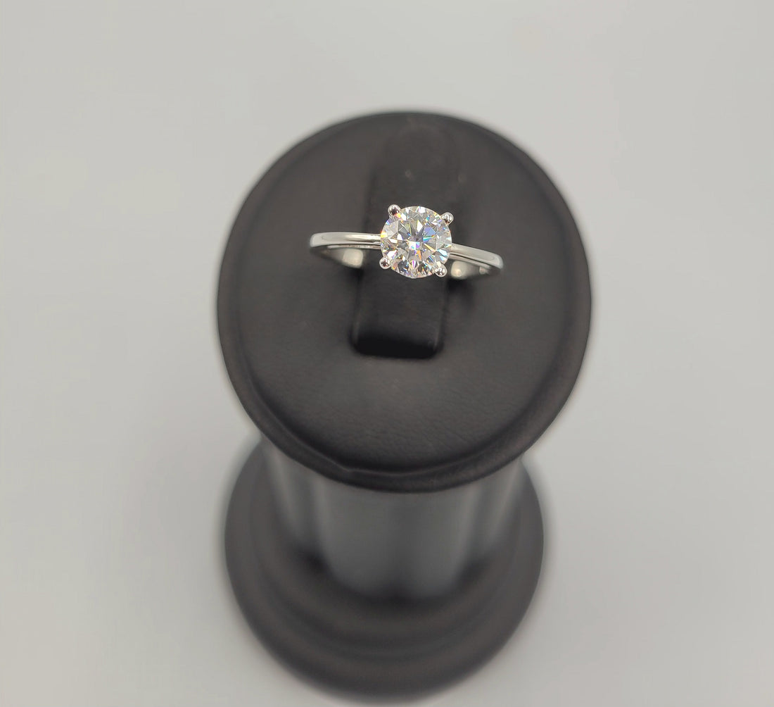 Nickel Free Sterling Silver Moissanite Engagement Ring