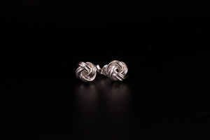 Silver Knot Earrings, Knot Stud Earrings, Simple Silver Earrings