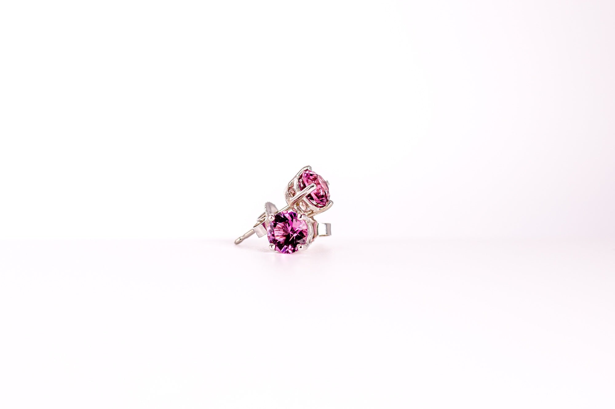 14k Gold Umbalite Garnet Earrings, Natural Garnet Studs