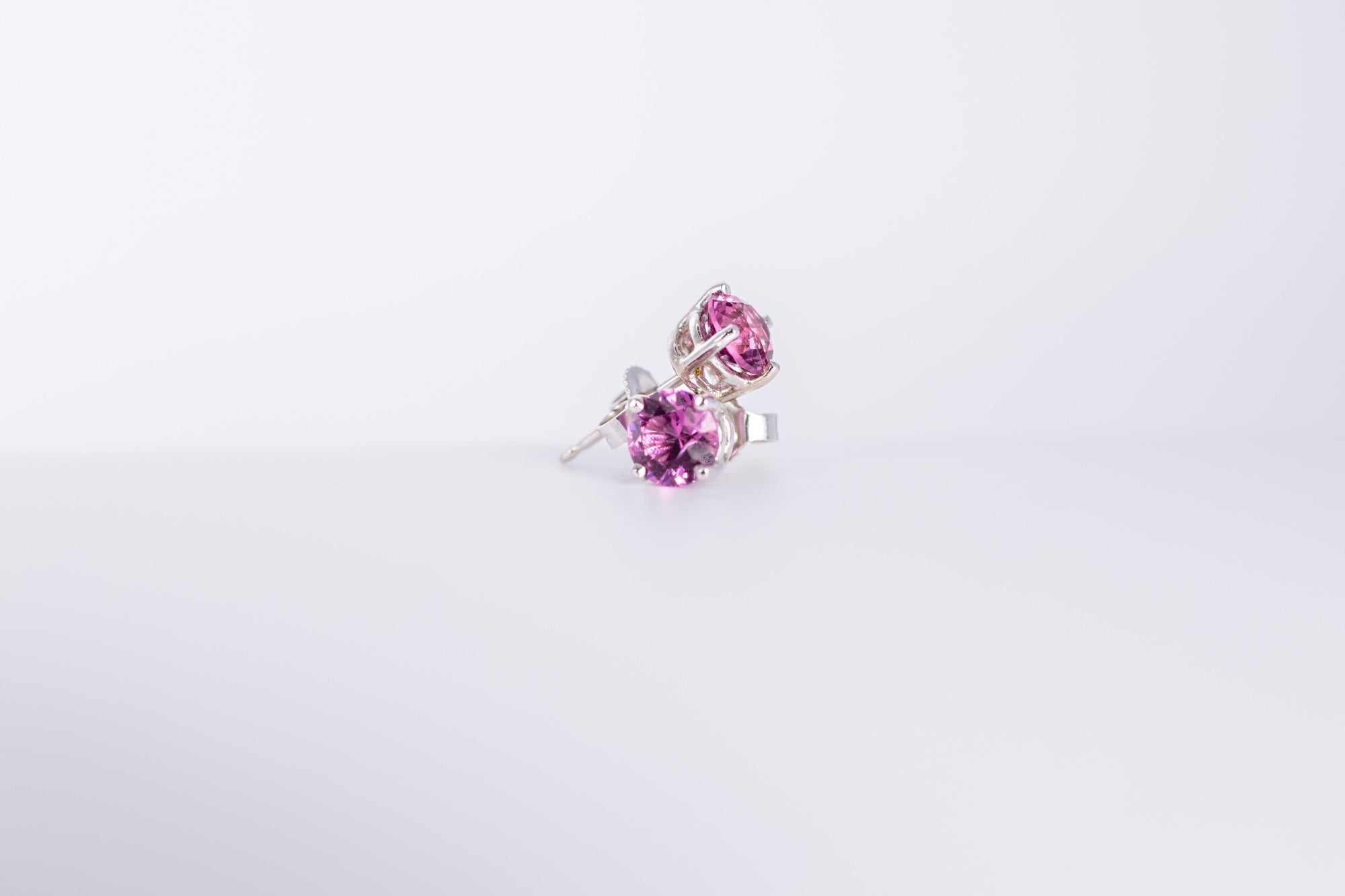 14k Gold Umbalite Garnet Earrings, Natural Garnet Studs