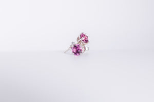 14k Gold Umbalite Garnet Earrings, Natural Garnet Studs