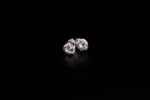 Silver Knot Earrings, Knot Stud Earrings, Simple Silver Earrings