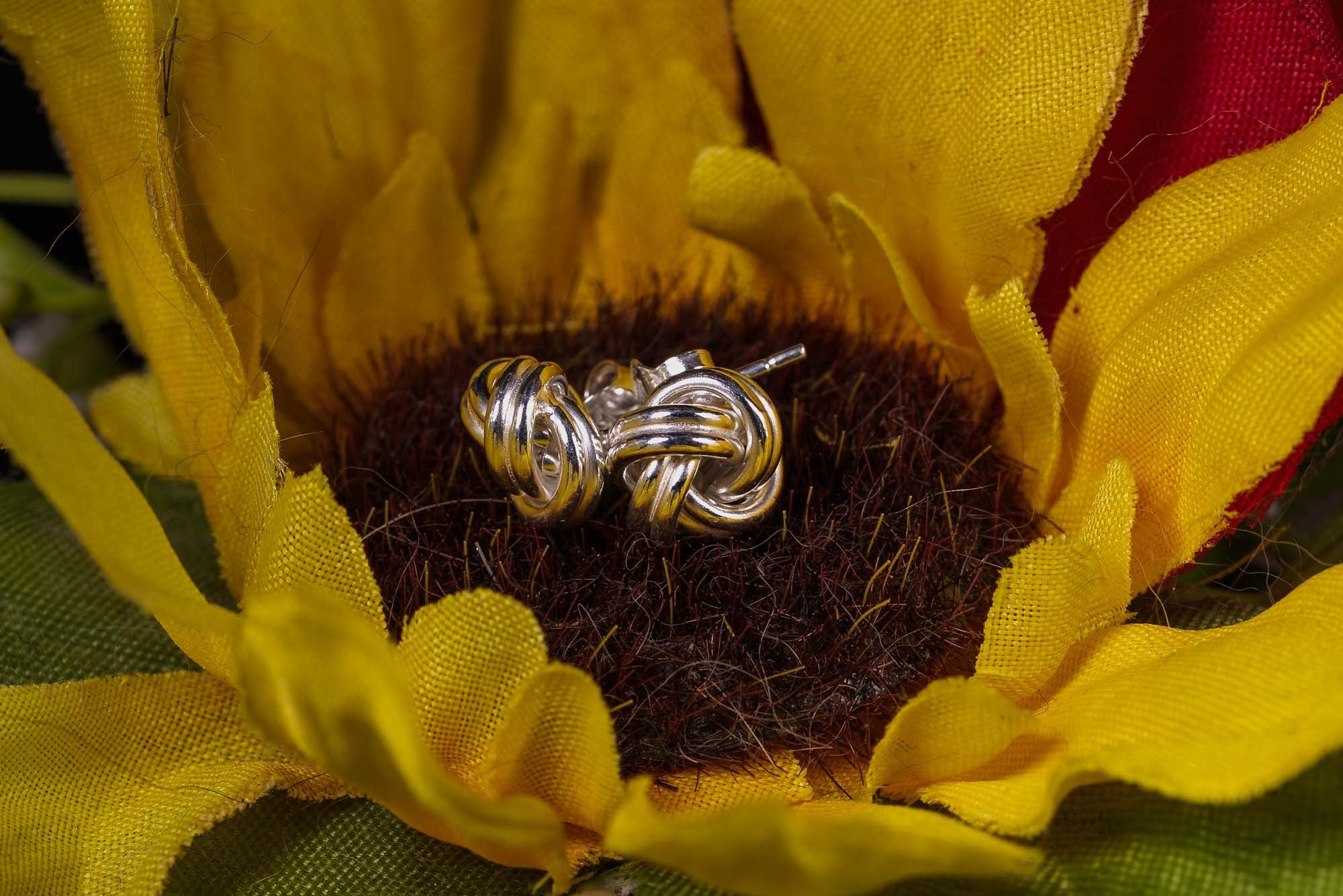 Silver Knot Earrings, Knot Stud Earrings, Simple Silver Earrings