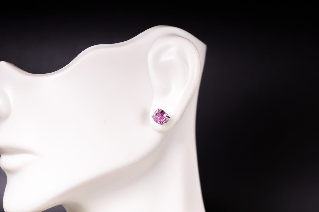 14k Gold Umbalite Garnet Earrings, Natural Garnet Studs