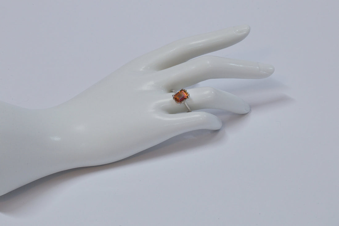 Sunrise Mystic Topaz Silver Engagement Ring