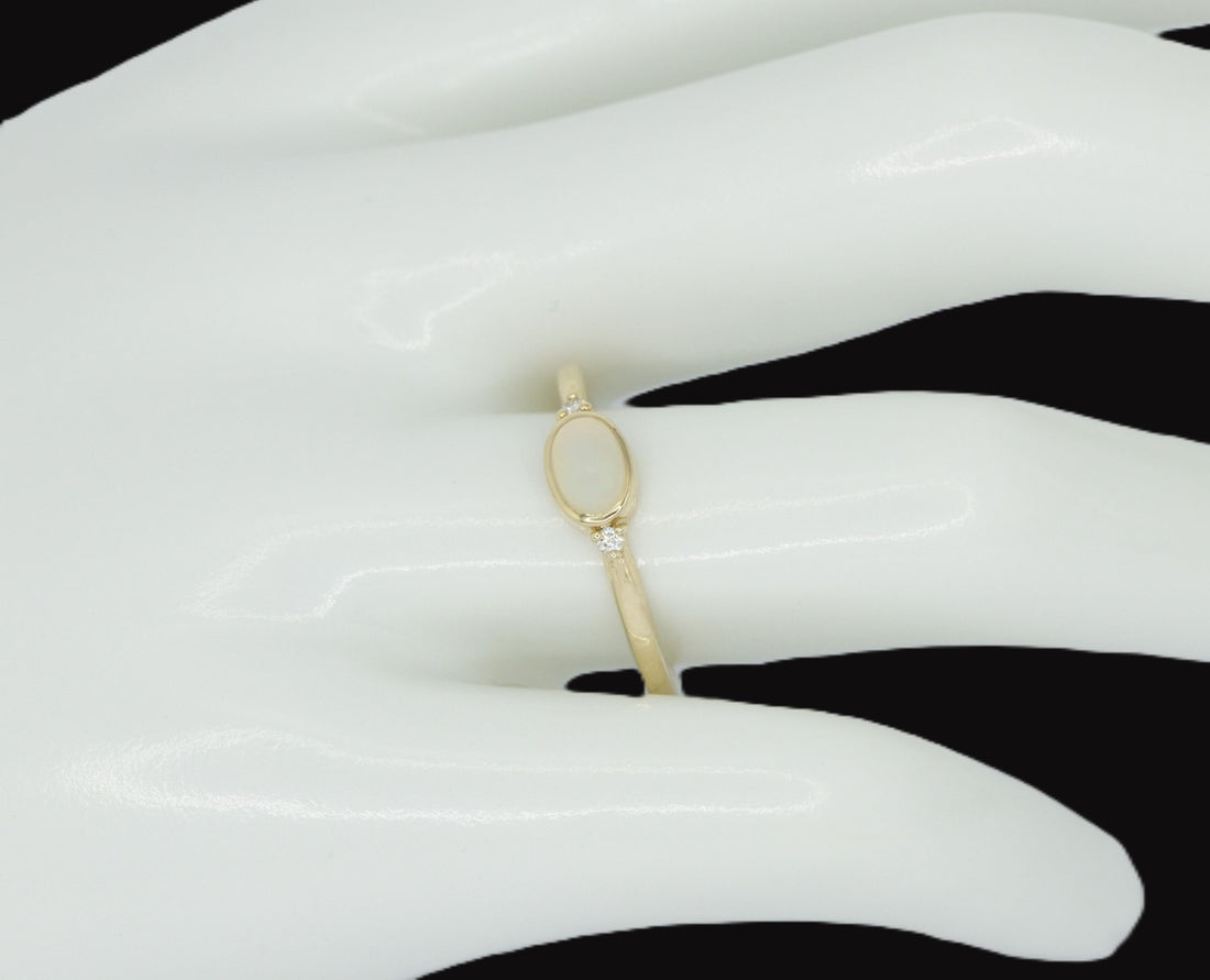 Natural Opal Ring in 14k gold or Nickel free Sterling silver