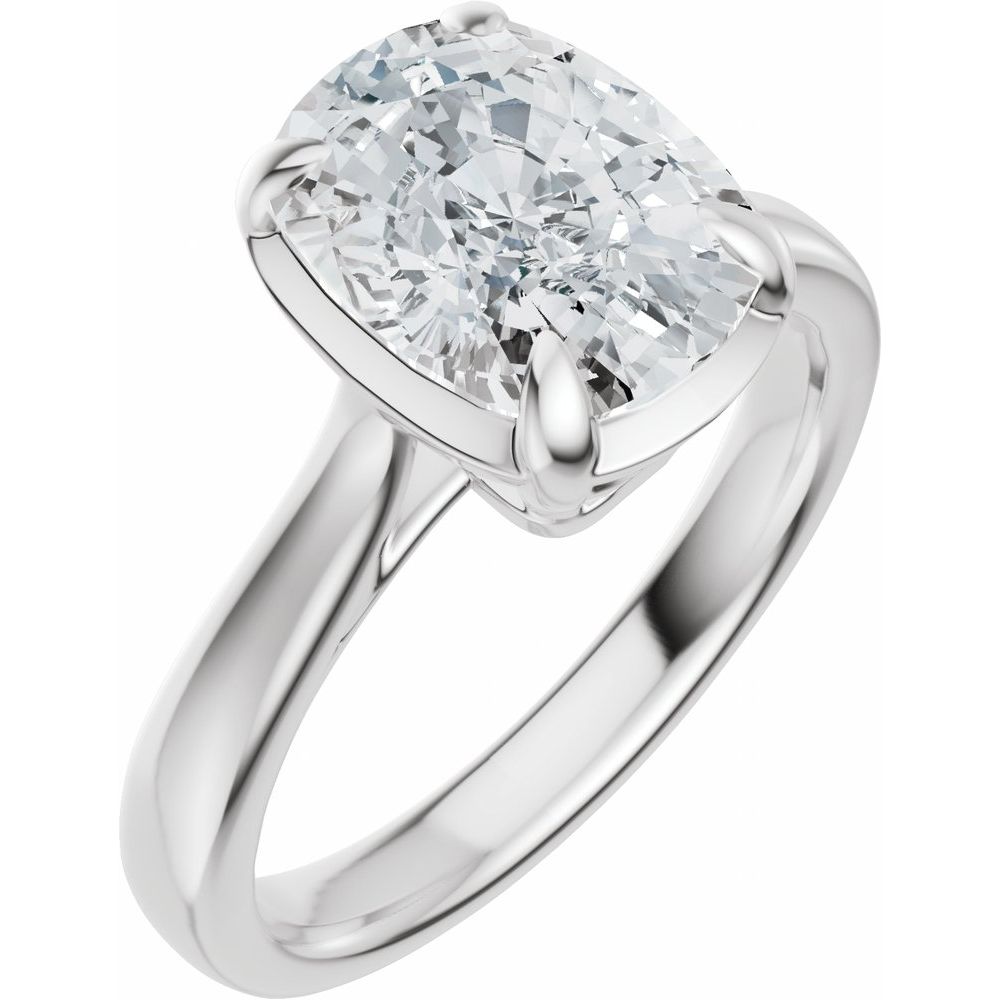 2.35 Carat Elongated Cushion Cut Diamond Engagement Ring in 14k Gold