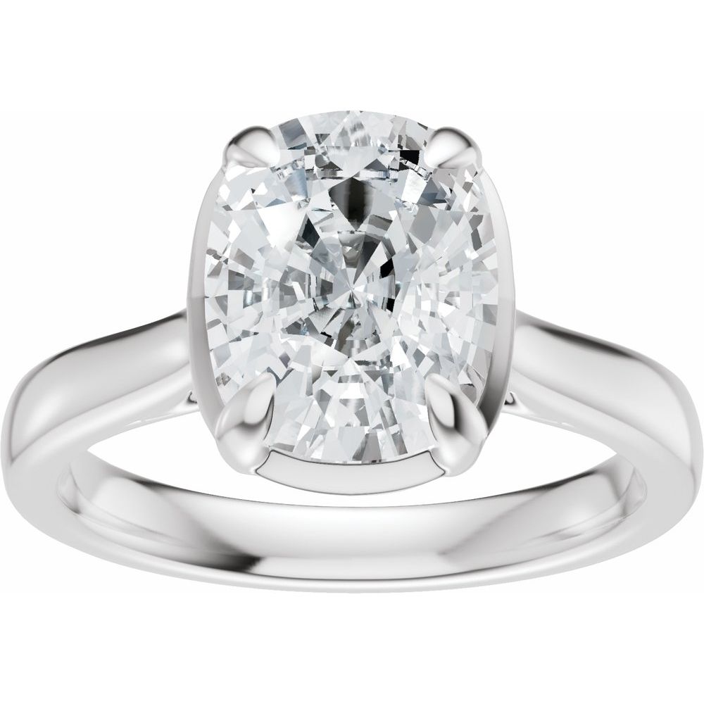 2.35 Carat Elongated Cushion Cut Diamond Engagement Ring in 14k Gold