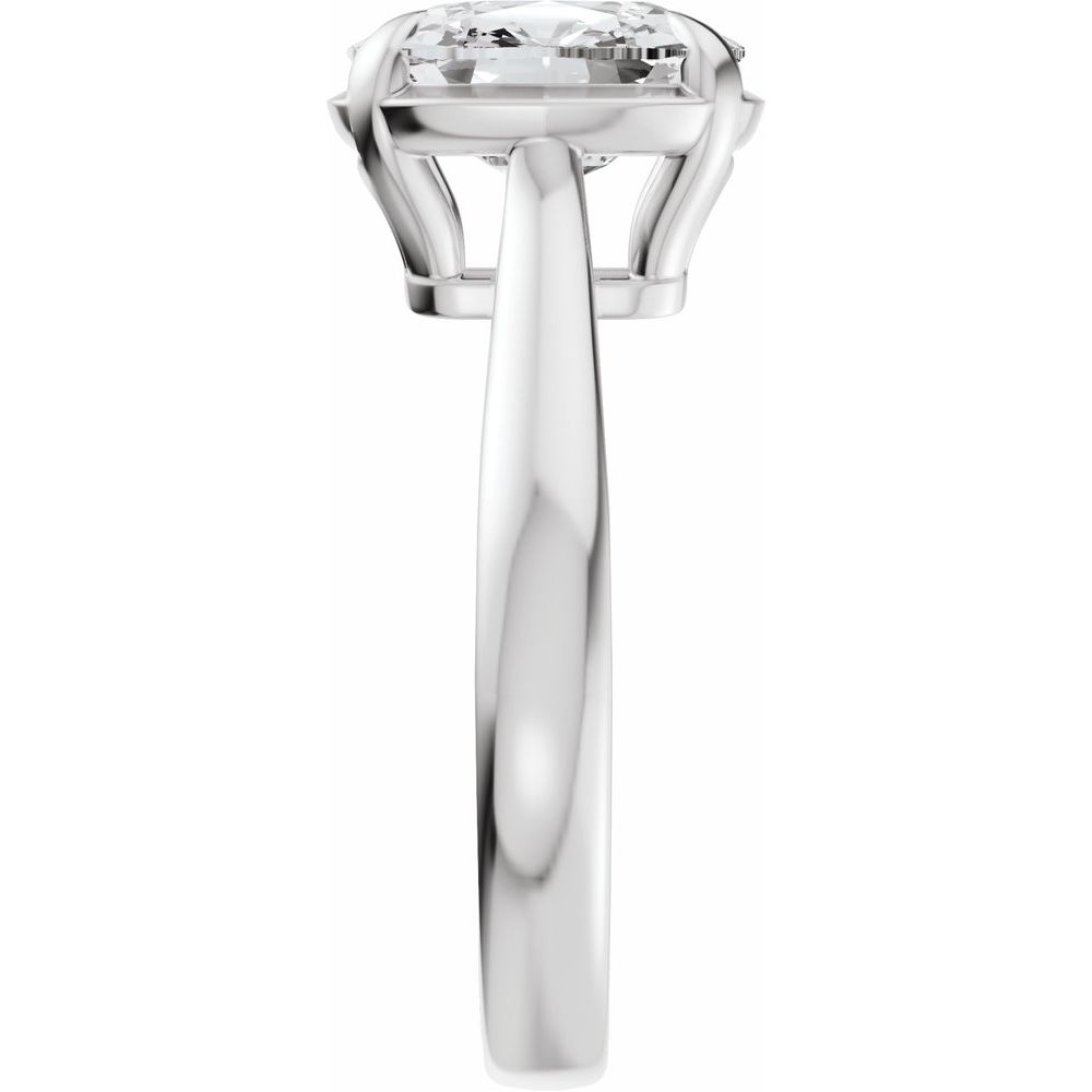 2.35 Carat Elongated Cushion Cut Diamond Engagement Ring in 14k Gold