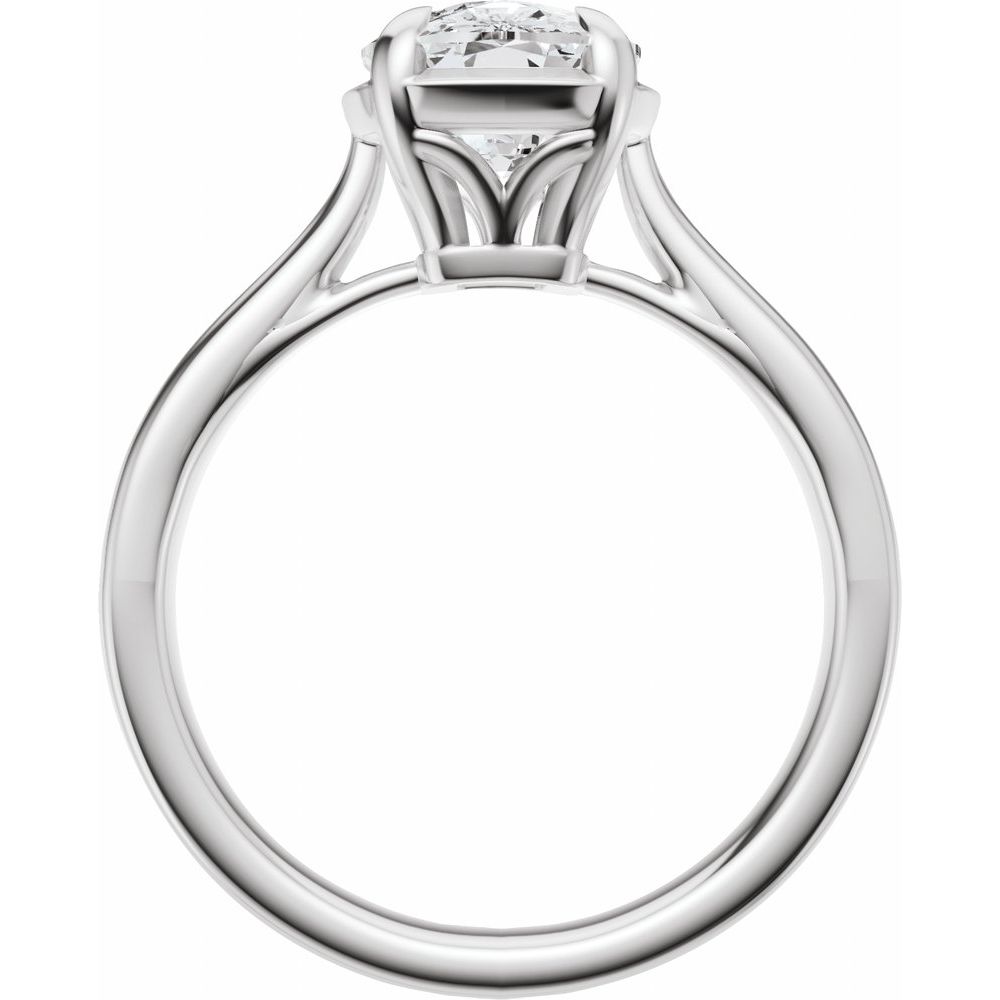 2.35 Carat Elongated Cushion Cut Diamond Engagement Ring in 14k Gold