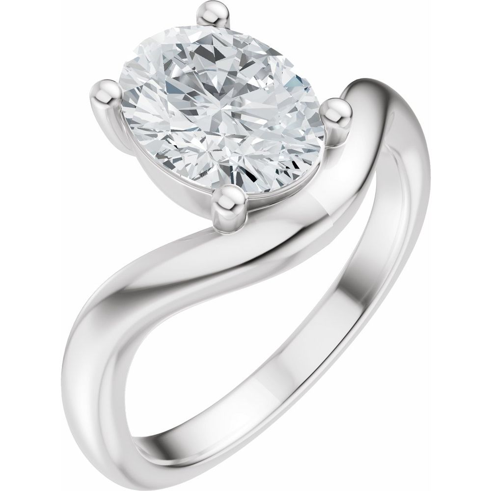 1.80 Carat Oval Diamond Engagement Ring