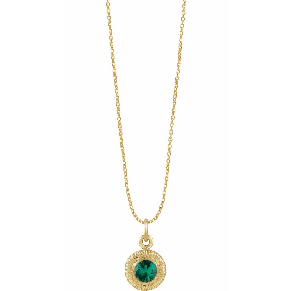 14k Yellow Gold Filled Emerald Necklace