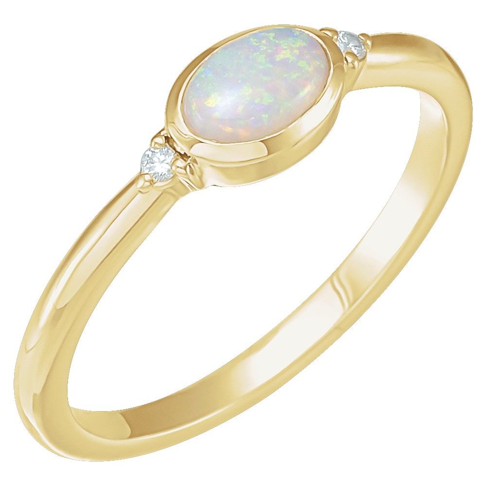 Natural Opal Ring in 14k gold or Nickel free Sterling silver