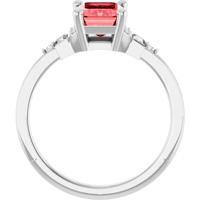 1.56 Carat Radiant Cut Fancy Color Diamond Engagement Ring in 14k Gold