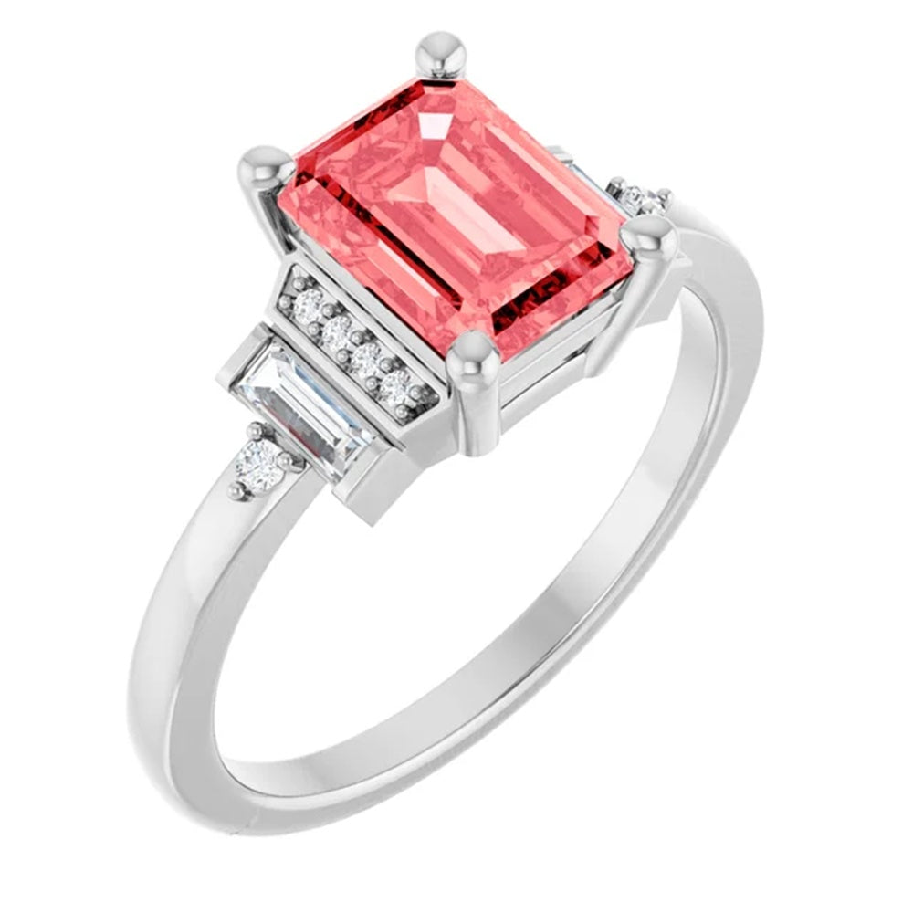 1.56 Carat Radiant Cut Fancy Color Diamond Engagement Ring in 14k Gold