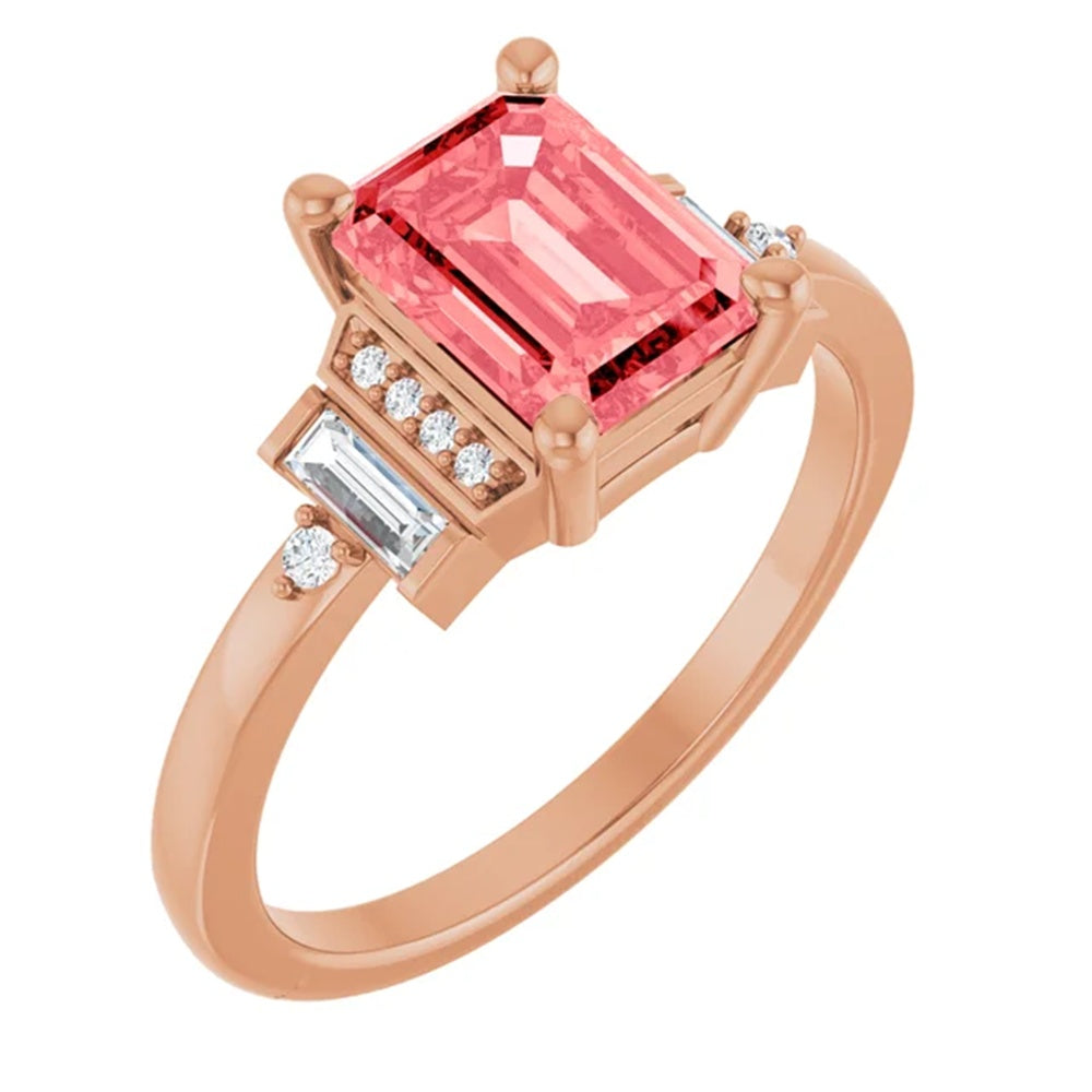1.56 Carat Radiant Cut Fancy Color Diamond Engagement Ring in 14k Gold