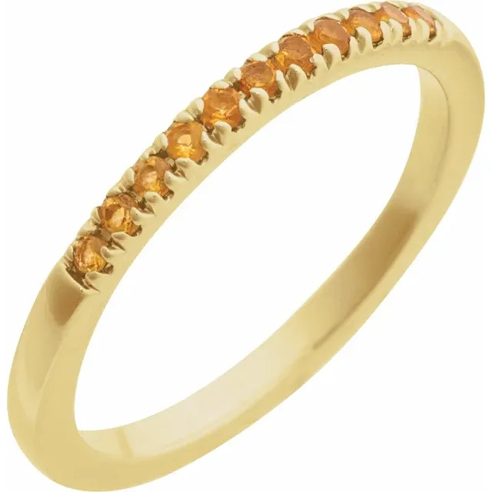 10k Gold Multi-stone Stackable Birthstone Band