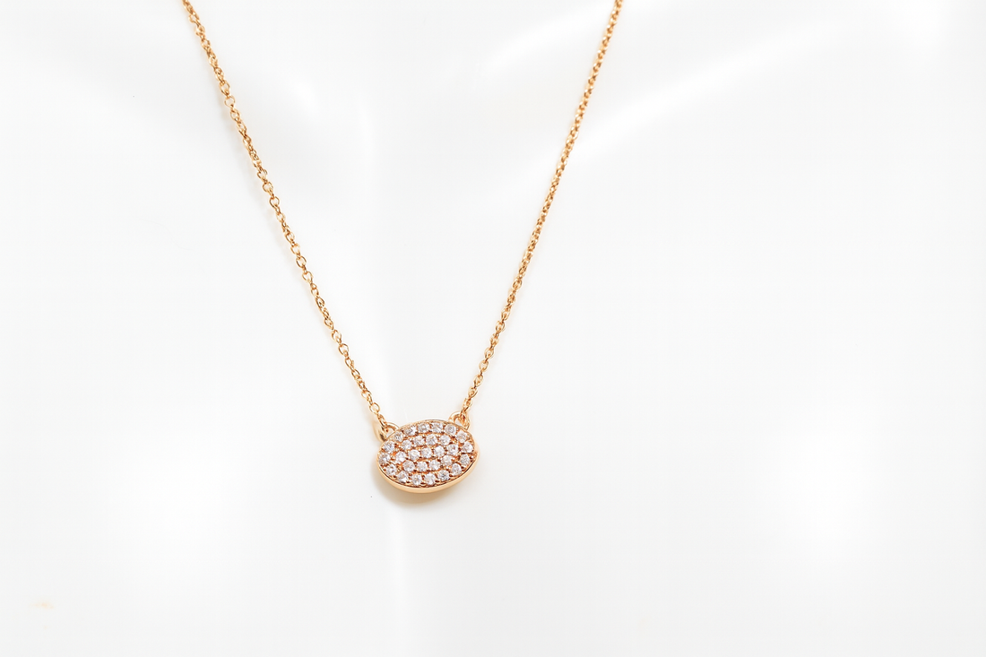 1/5 carat Natural Diamond Pave Necklace