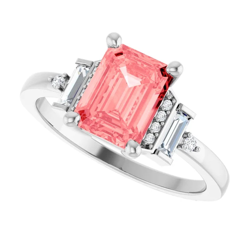 1.56 Carat Radiant Cut Fancy Color Diamond Engagement Ring in 14k Gold