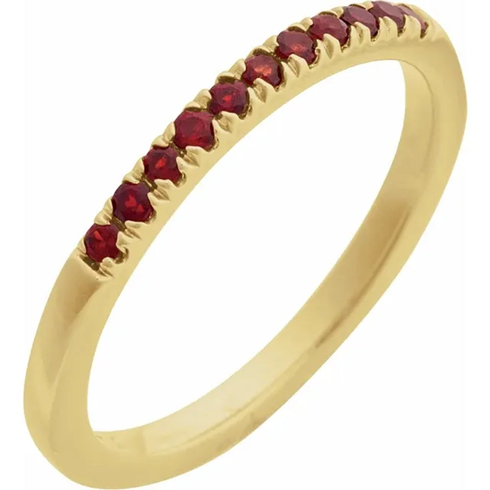 10k Gold Multi-stone Stackable Birthstone Band