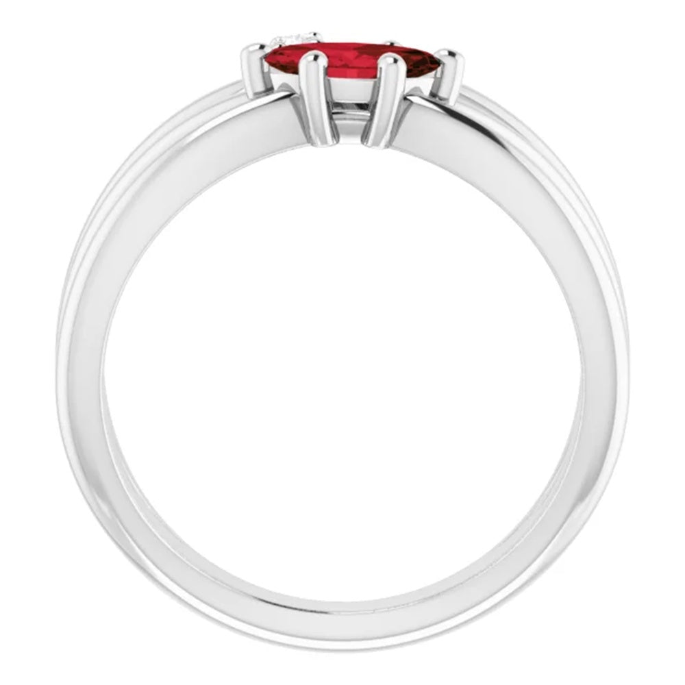 Gold Bujakan Natural Garnet & Diamond Statement Ring