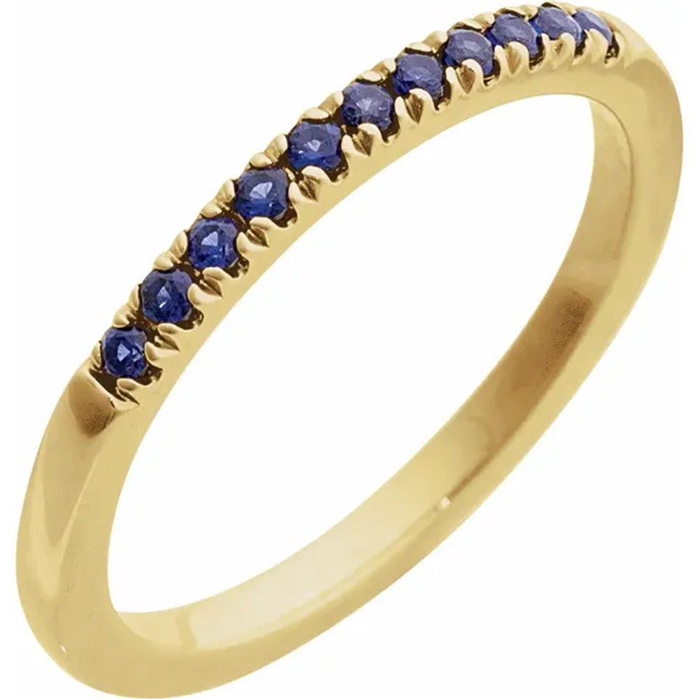 10k Gold Multi-stone Stackable Birthstone Band