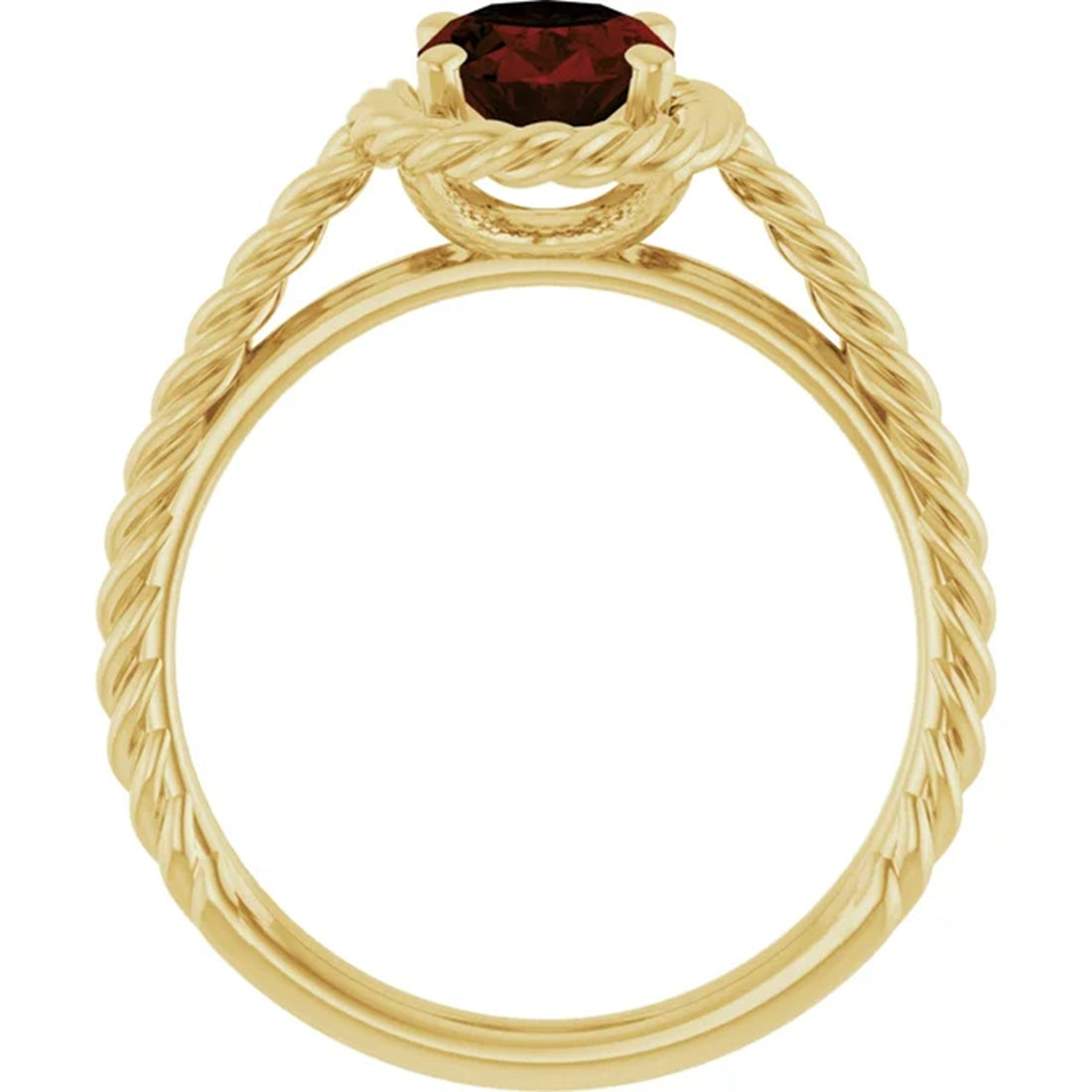 Natural Oval Garnet Ring, January Birthstone