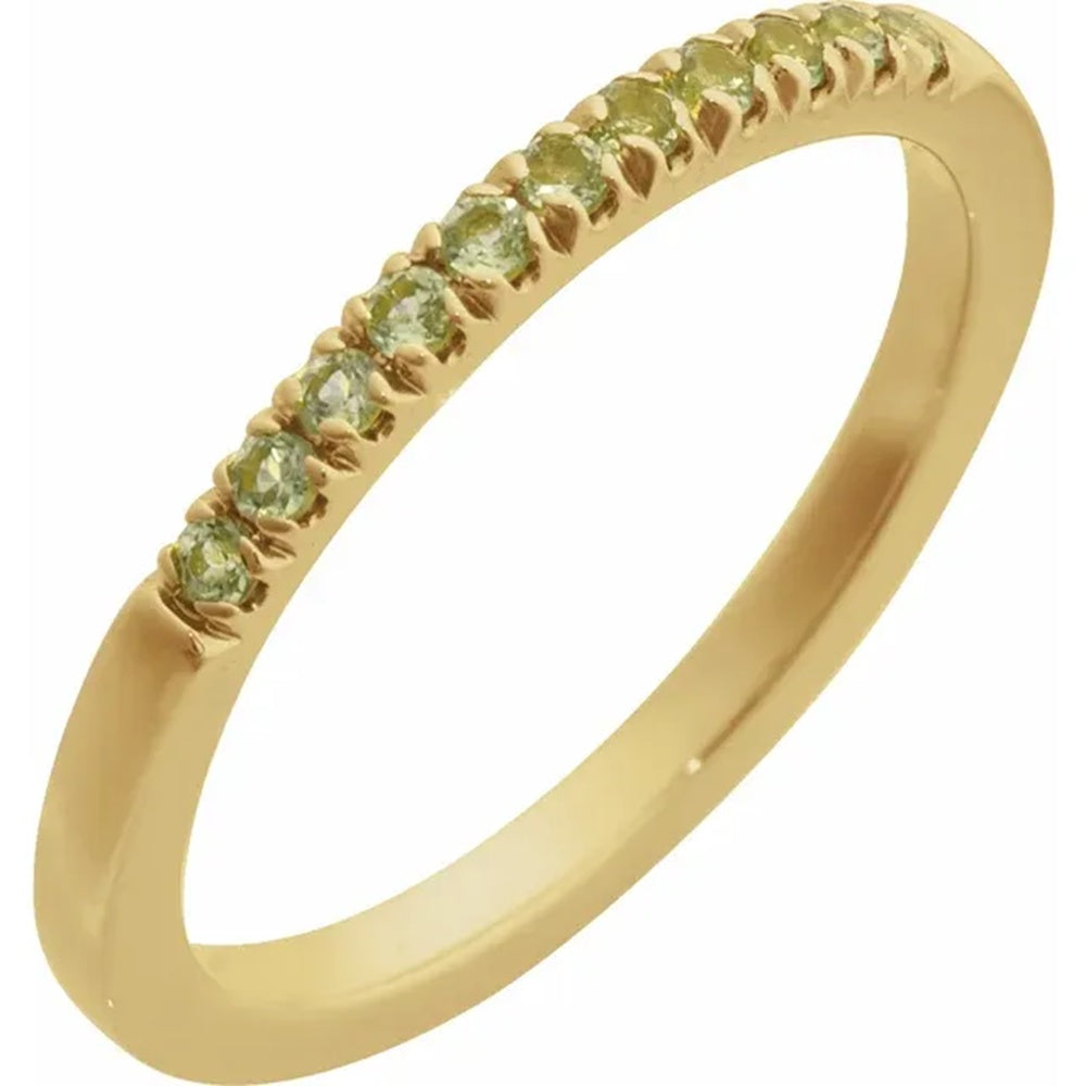 10k Gold Multi-stone Stackable Birthstone Band