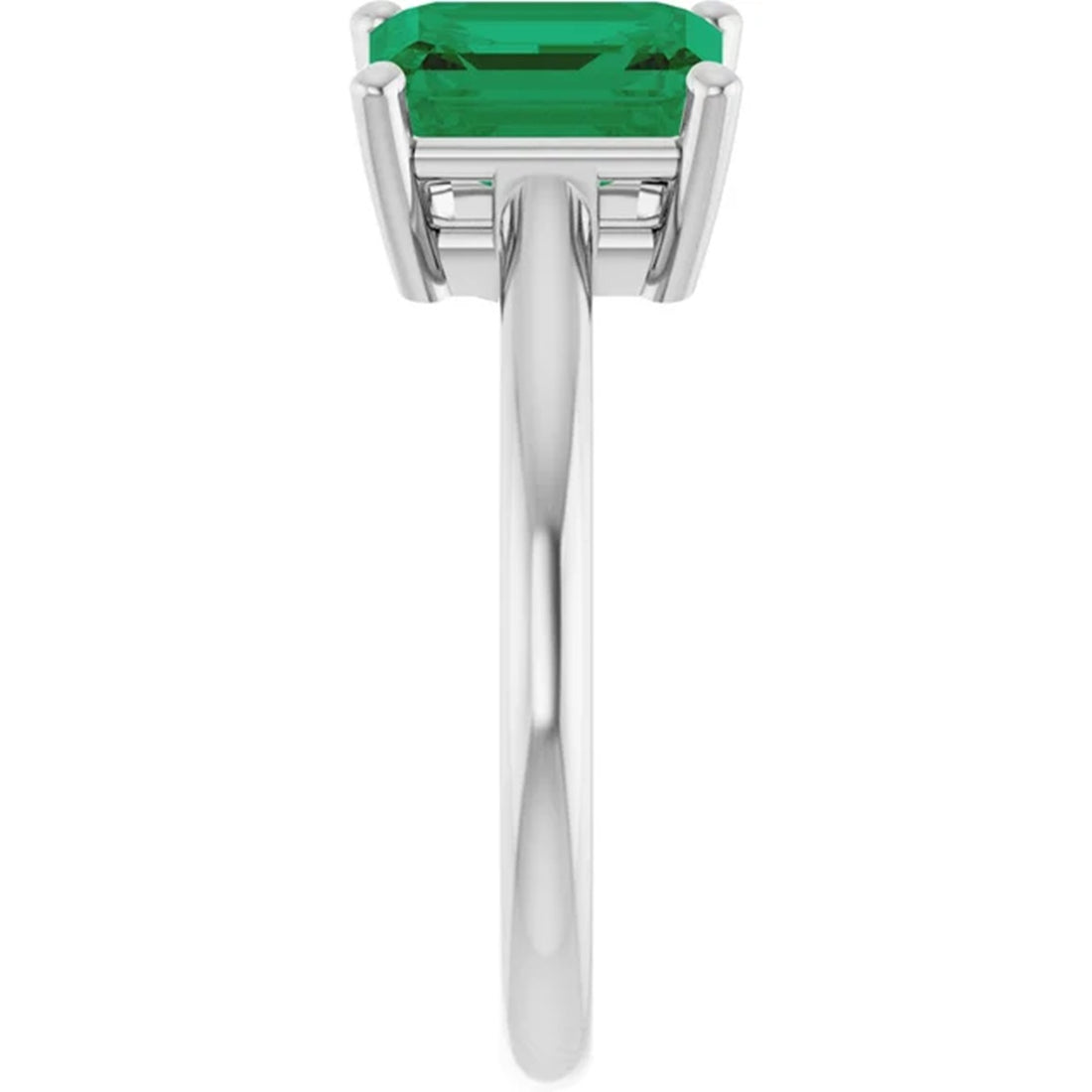 Toi et Moi Emerald & Diamond Engagement Ring