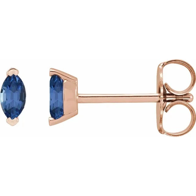 14k Gold Natural Tanzanite Earrings