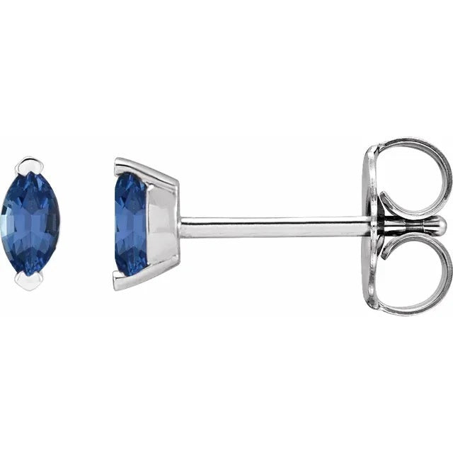 14k Gold Natural Tanzanite Earrings