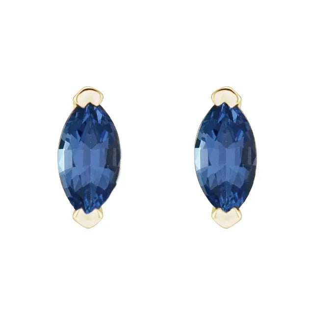 14k Gold Natural Tanzanite Earrings
