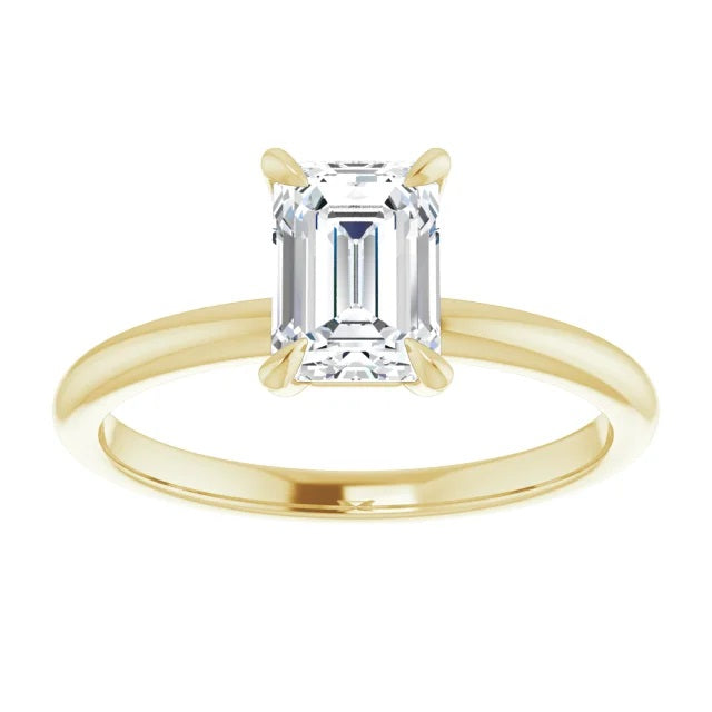 1 Carat Radiant Cut Engagement Ring in Claw Prong Setting