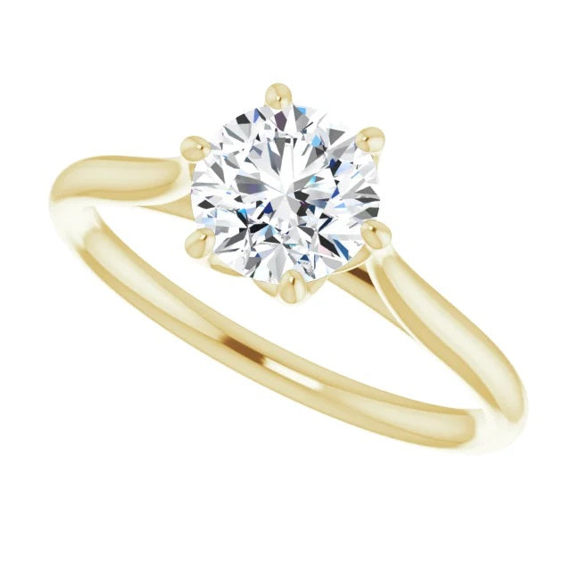 1 Carat Round Diamond Engagement Ring