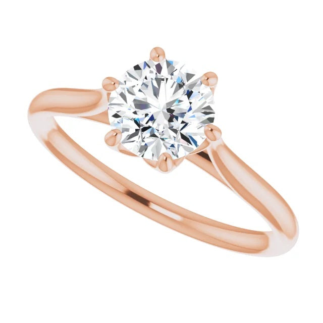 1 Carat Round Diamond Engagement Ring