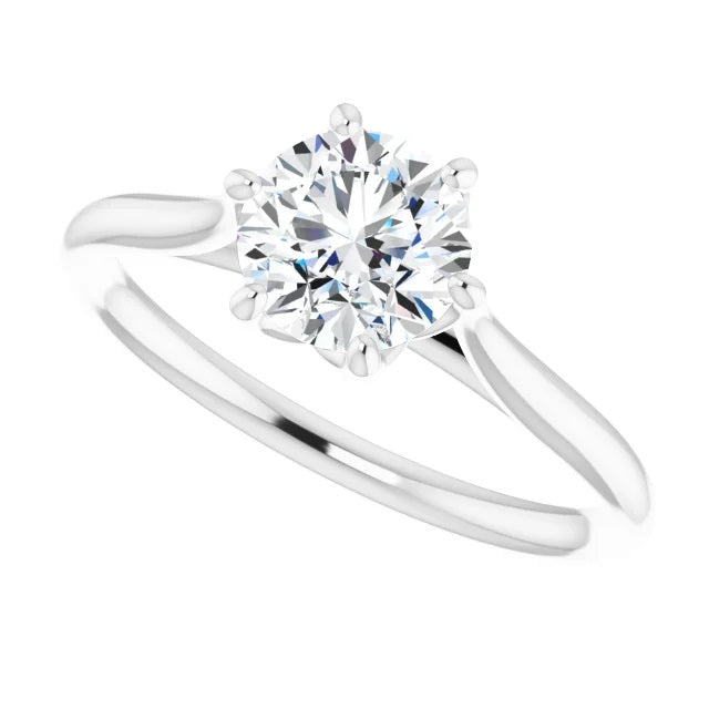 1 Carat Round Diamond Engagement Ring