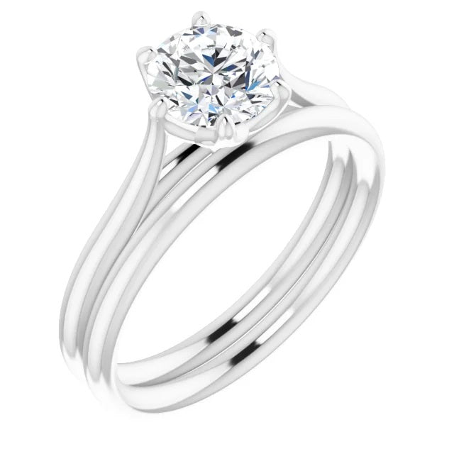 1 Carat Round Diamond Engagement Ring