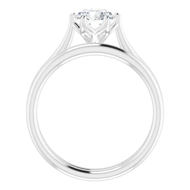 1 Carat Round Diamond Engagement Ring