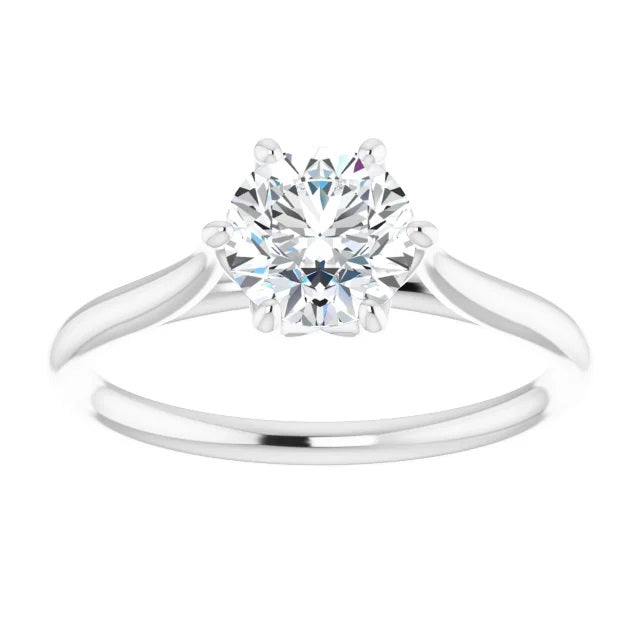 1 Carat Round Diamond Engagement Ring