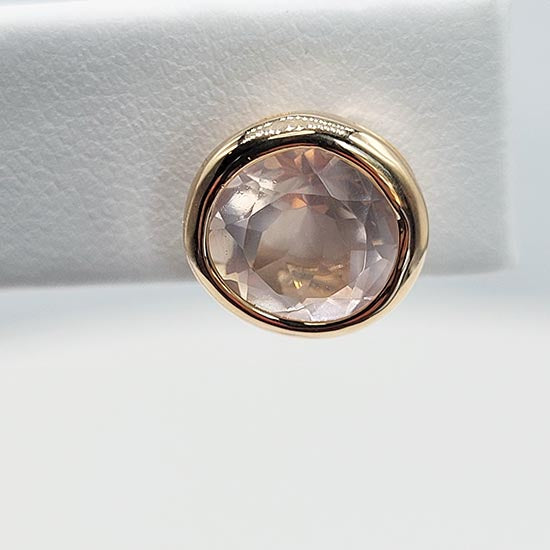 6 Carat Rose Quartz Stud Earrings