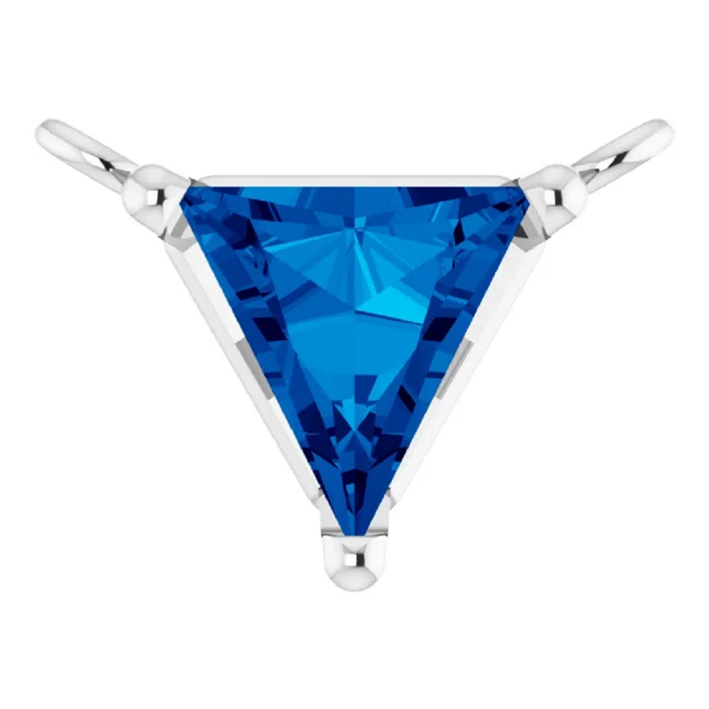 14k Gold Blue Sapphire Pendant