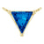 14k Gold Blue Sapphire Pendant