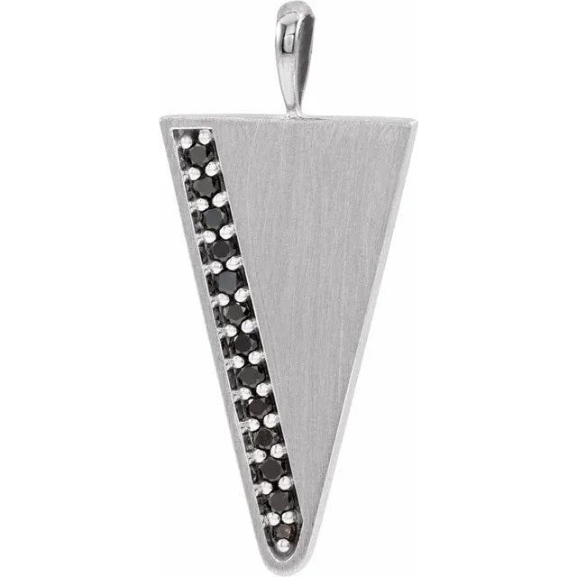 Mens Black Diamond Pendant