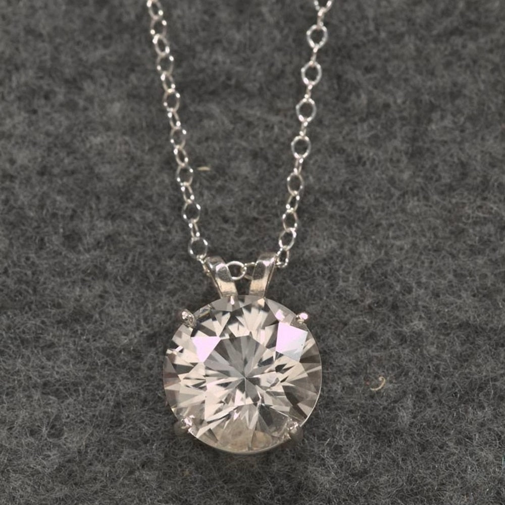 7 Carat White Sapphire Necklace