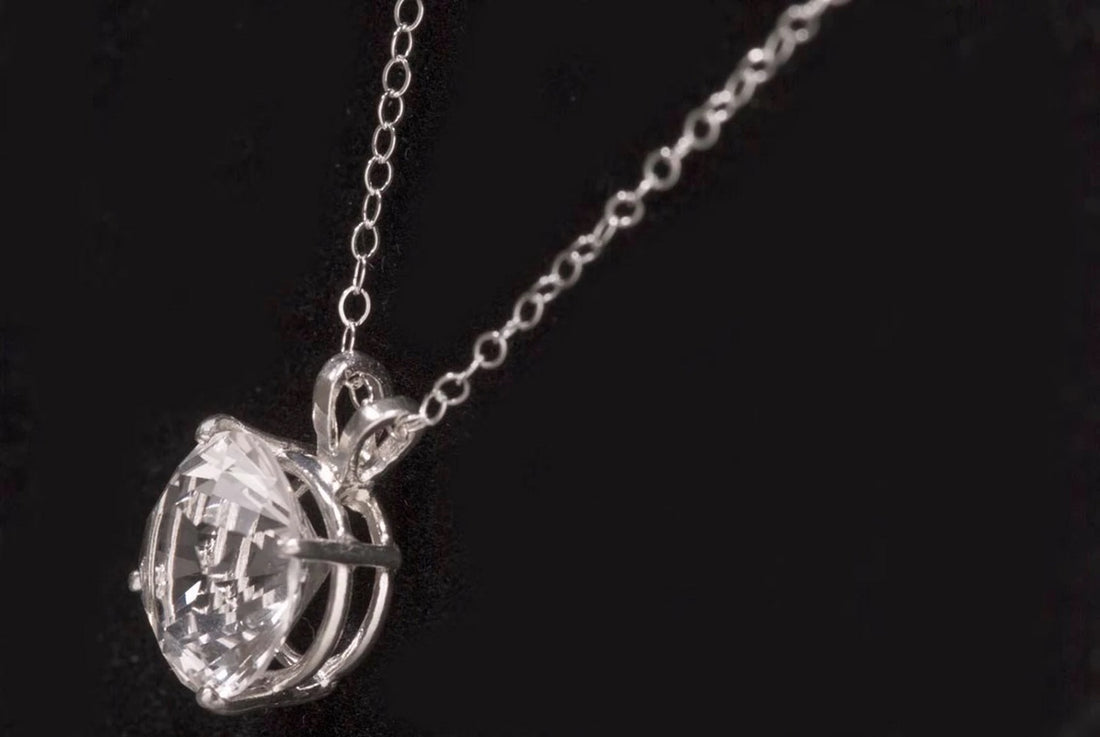 7 Carat White Sapphire Necklace